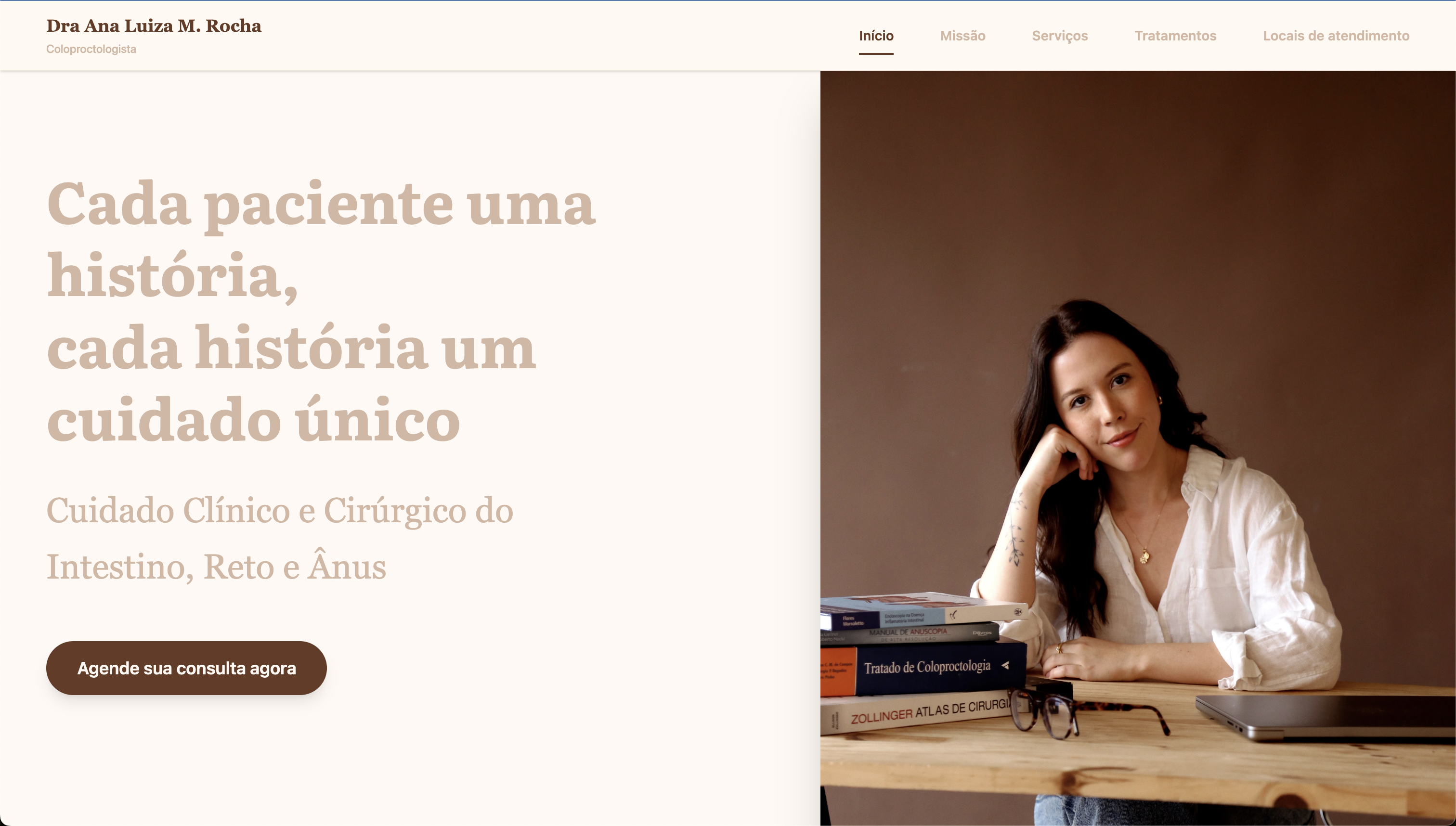 Screenshot of the Dra. Ana Luiza Rocha project