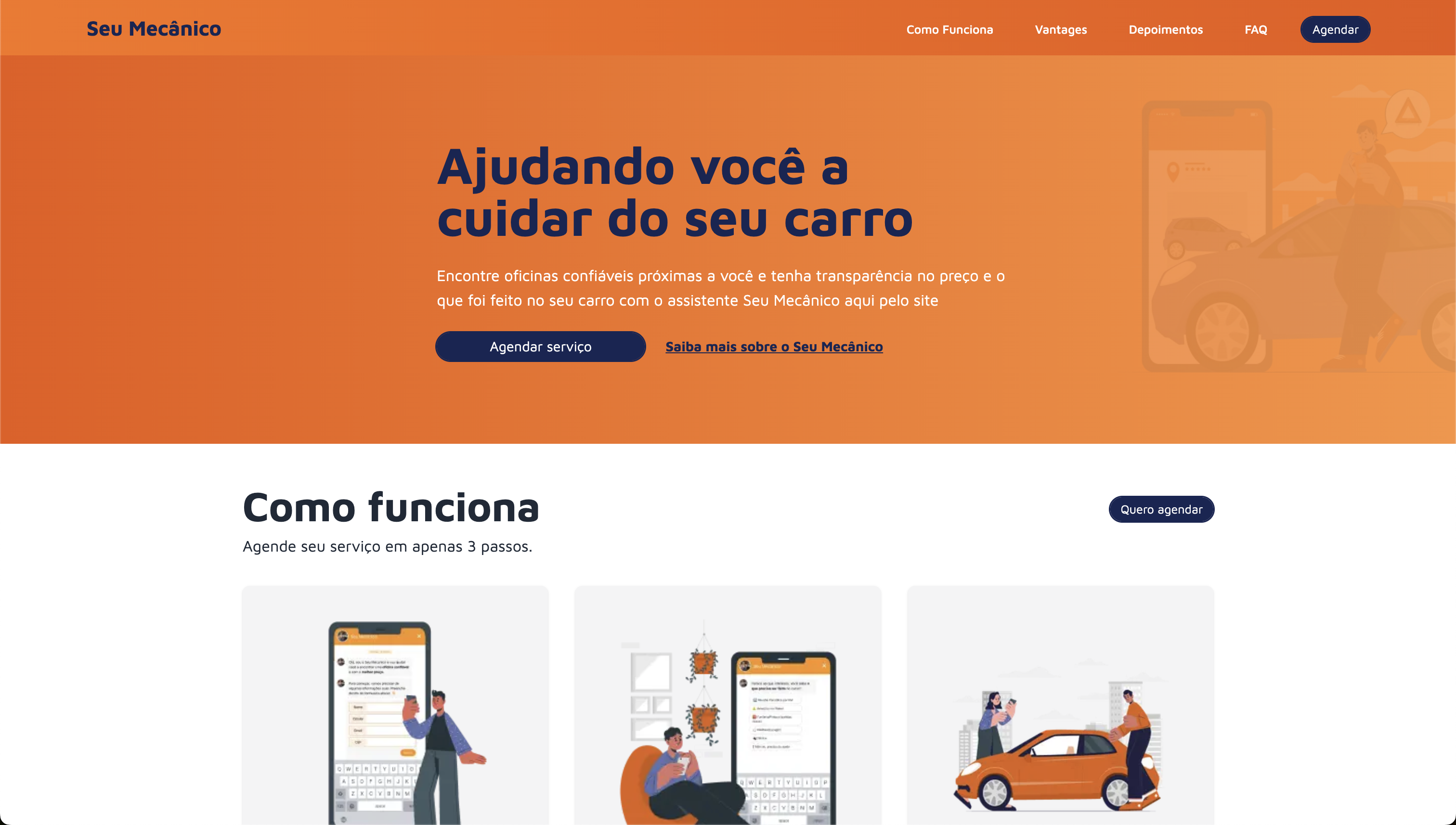 Screenshot of the Seu Mecânico project